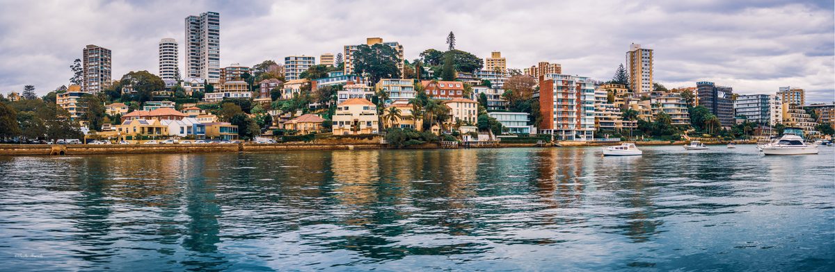Wide panoramic landscape photograph captured by Aerial Media demonstrating ultra-wide field of view stitched from multiple frames