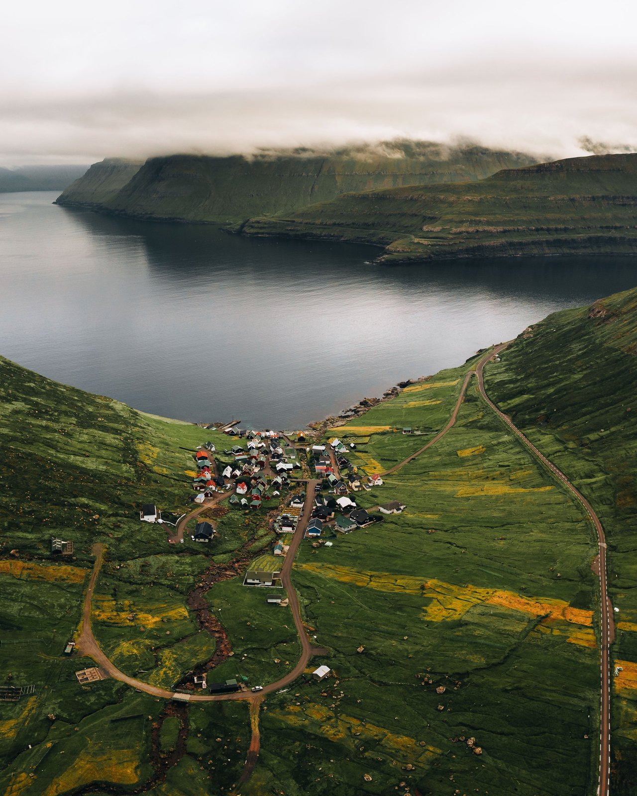 Funningur panoramic view