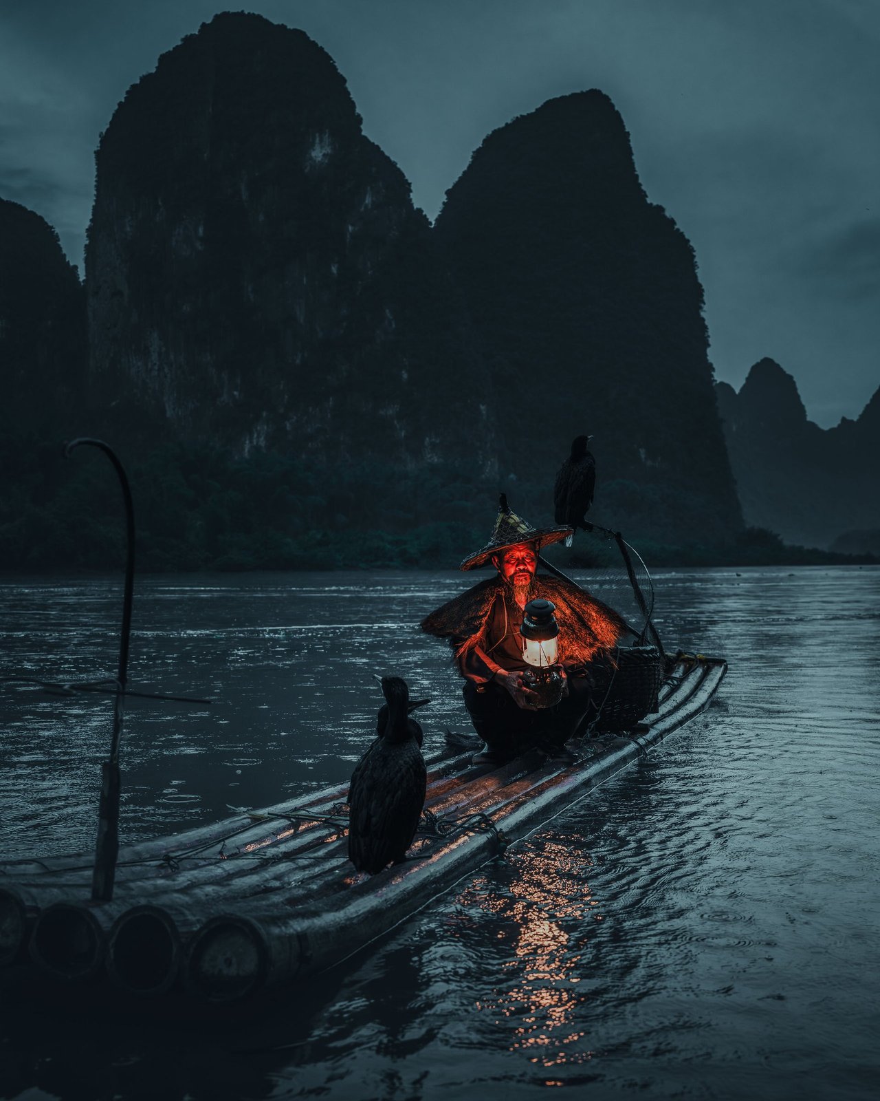 Dramatic mountain silhouettes