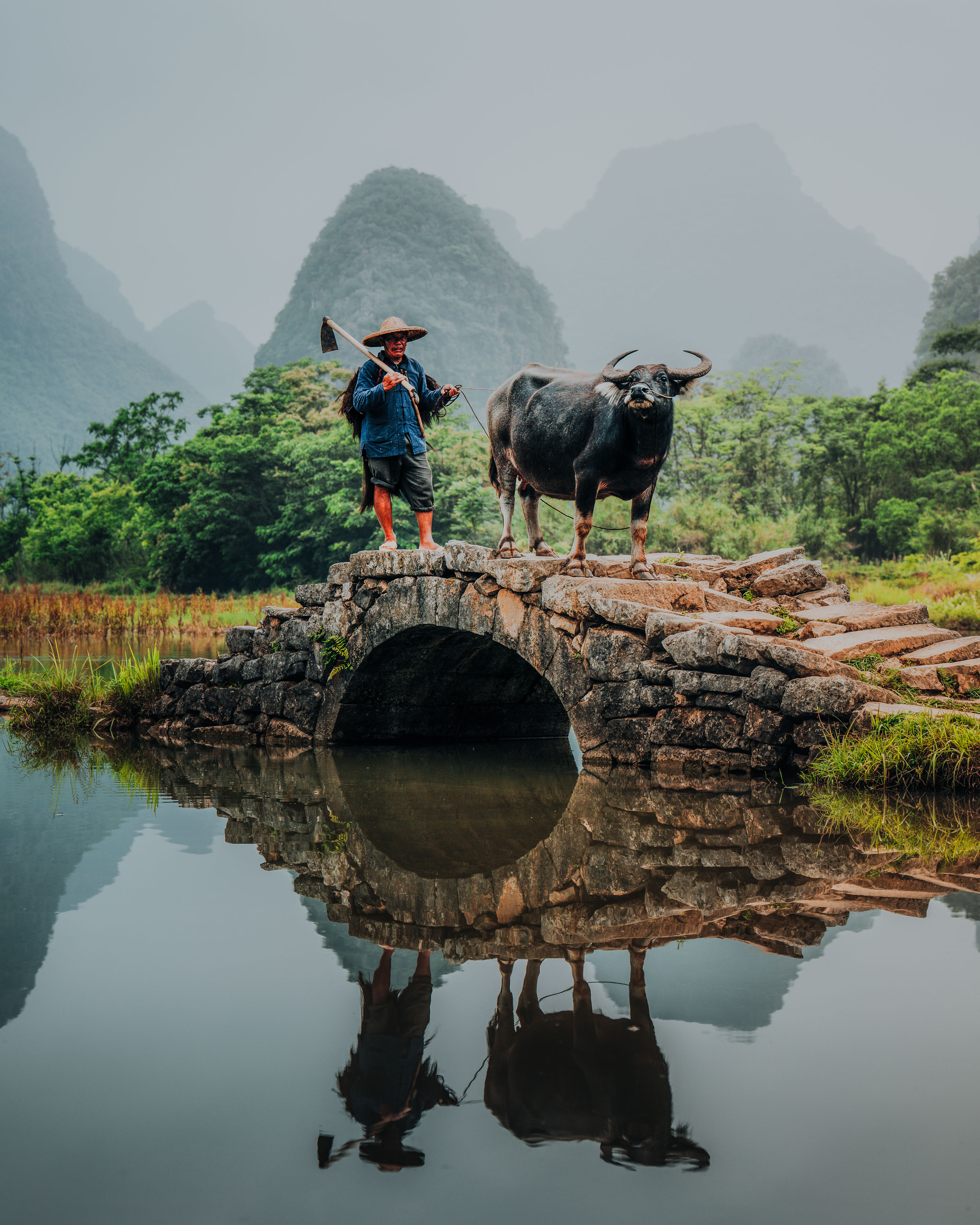 Karst peaks and river valley
