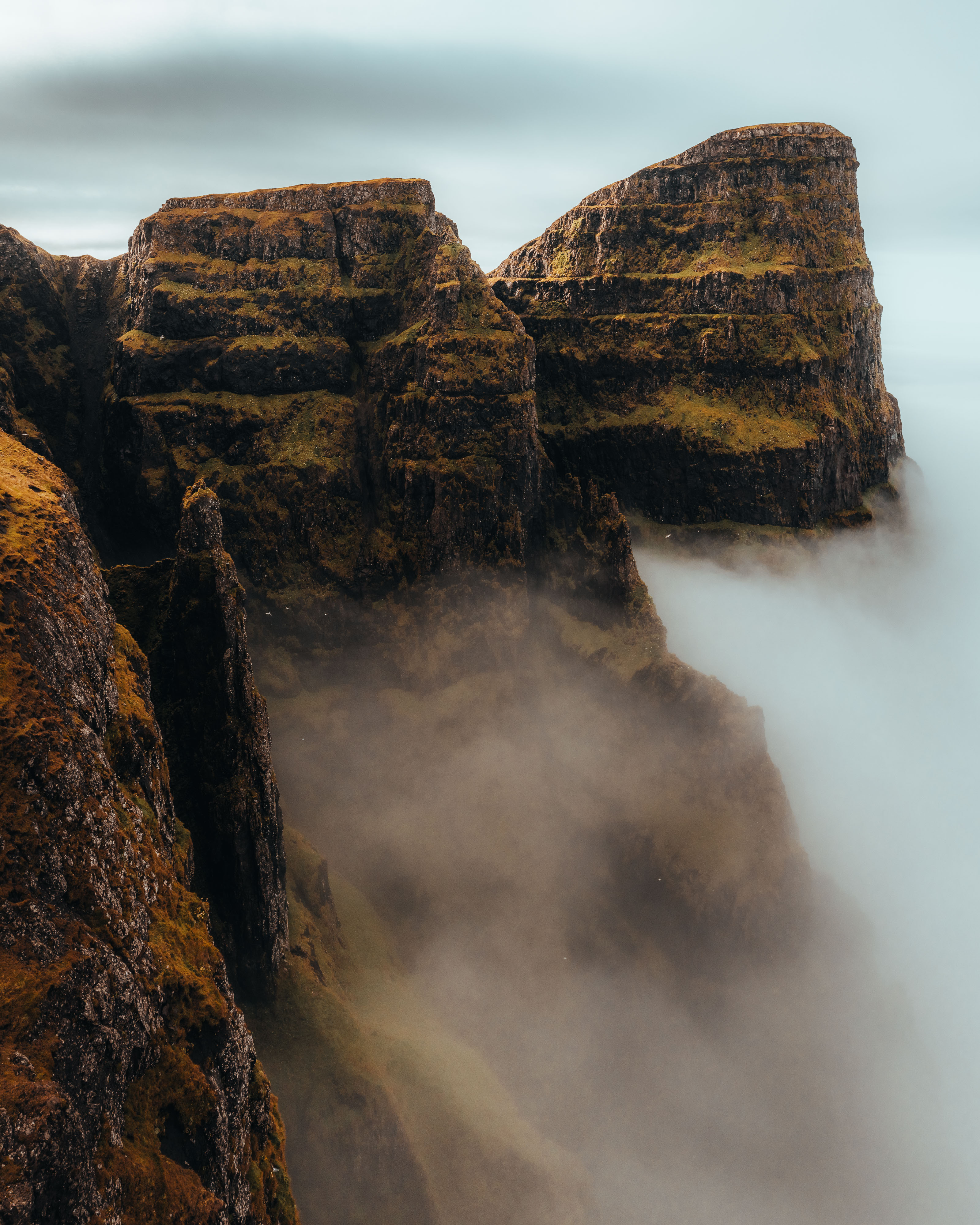 Saksun village with tidal lagoon