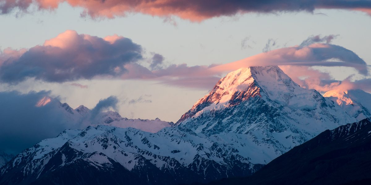 Aoraki Mount Cook National Park with dramatic alpine scenery and glacial valleys