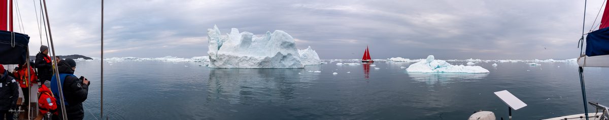 Wide-angle stitched landscape panorama demonstrating multi-frame capture technique